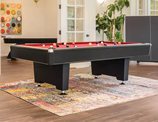 The Black Diamond Pool Table set up in a game room