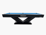 Side view of the Rasson Victory III pool table.