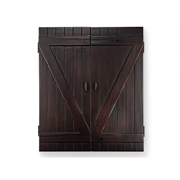 Rustic Chocolate Dartboard Cabinet