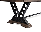 Silvered Oak Finish Industrial Style Legs